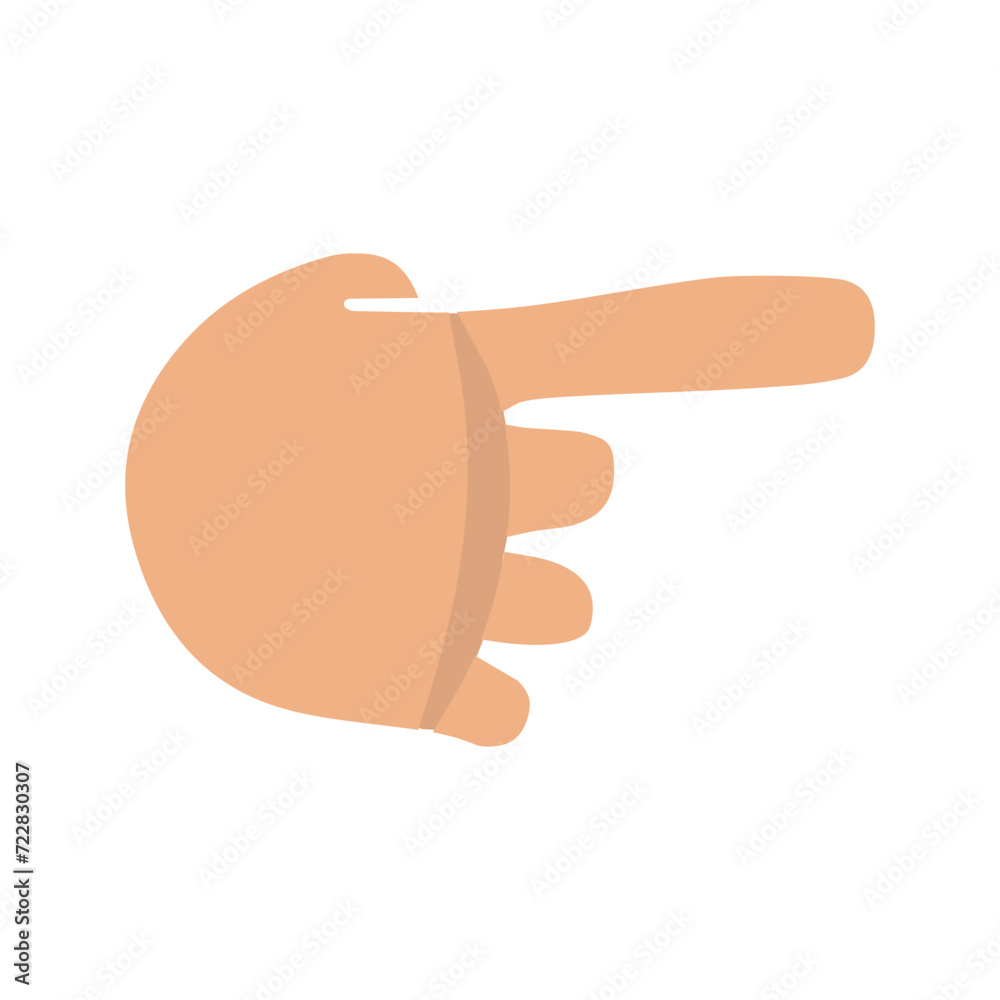 Backhand Index Pointing Right vector icon. Isolated Index finger pointing to the right sign emoji design. Backhand Index Pointing Right vector icon. Isolated Index finger pointing to the right sign emoji design.