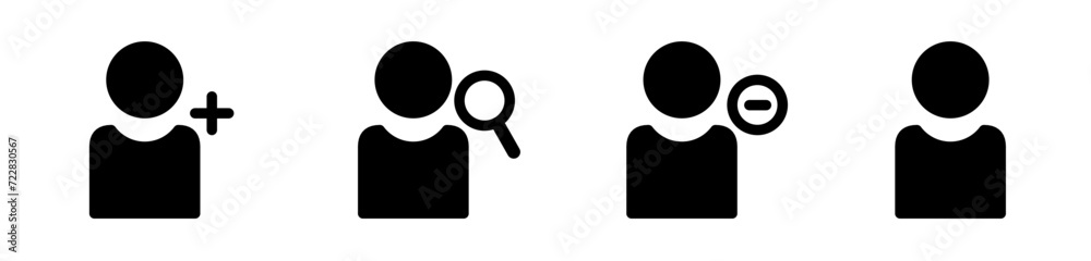 Account icon set 