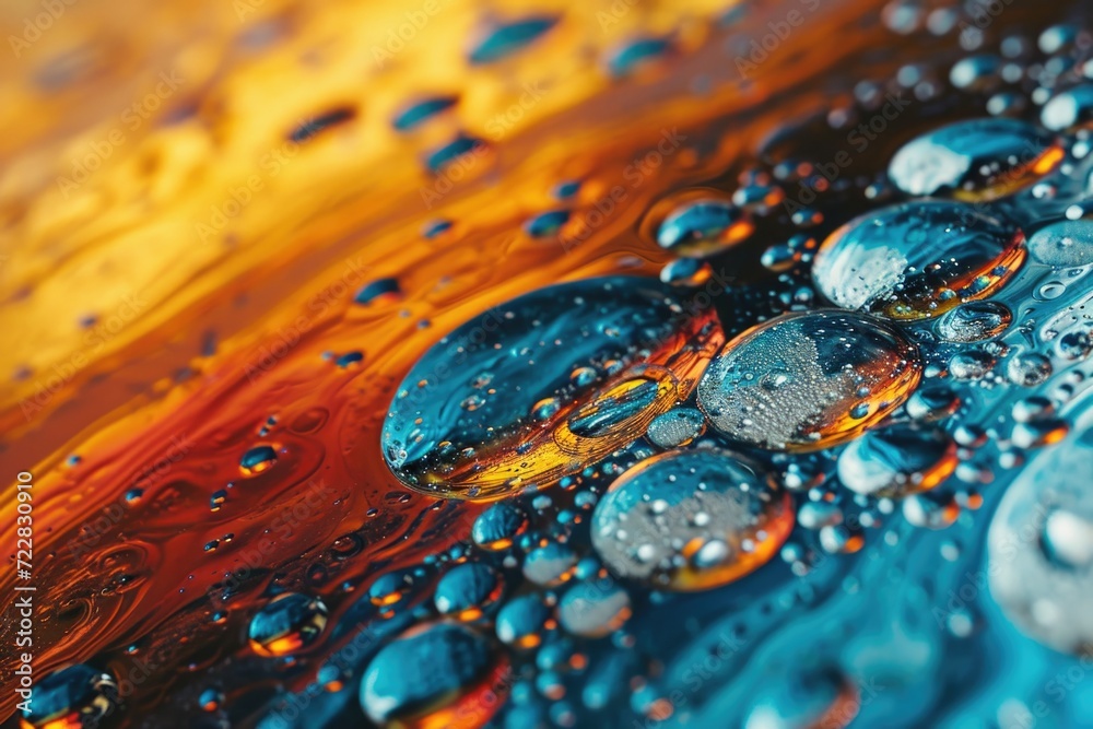 Vibrant abstract art with oil water and soap Vibrant abstract art with oil water and soap