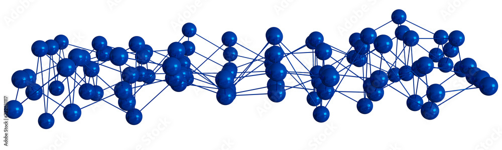 Obraz premium Blue connecting dots and lines.Abstract plexus background