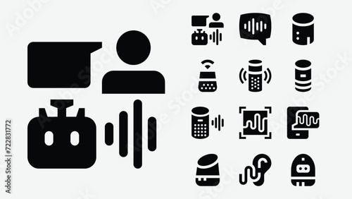 Voice Assistant Smart Speaker Solid Icons