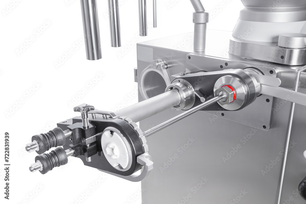syringe for cooking sausages, meat processing equipment, food production, isolated syringe for cooking sausages, meat processing equipment, food production, isolated