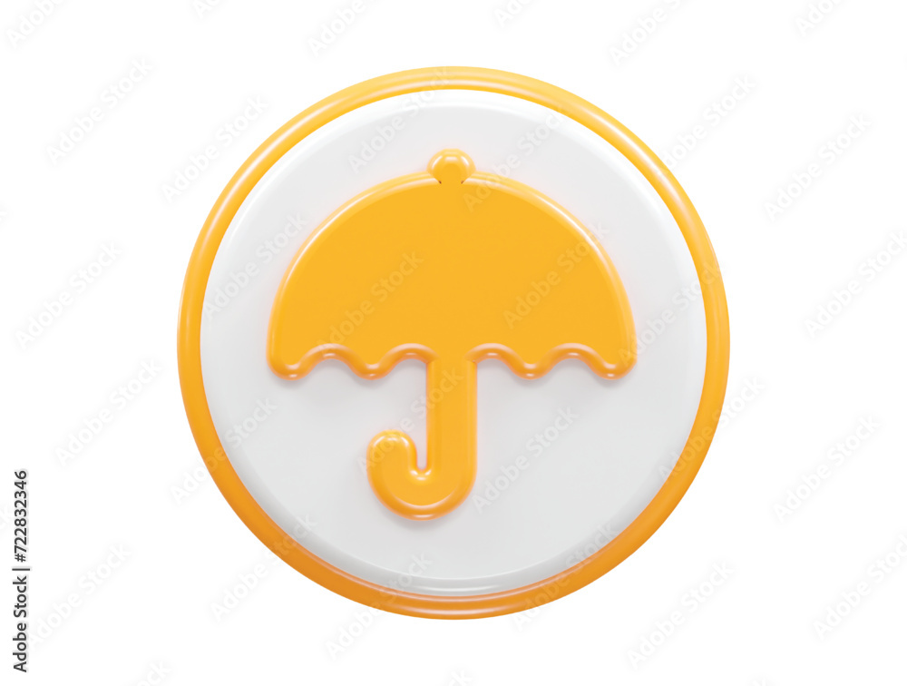 Umbrella icon render 3d rendering illustration Umbrella icon render 3d rendering illustration