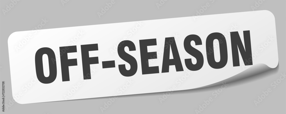 off-season sticker. off-season label
