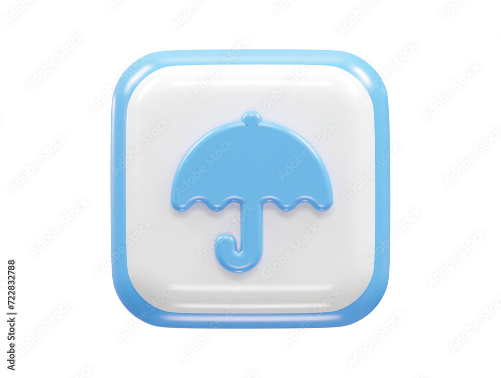 Umbrella icon render 3d rendering illustration Umbrella icon render 3d rendering illustration