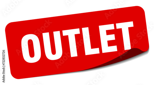 outlet sticker. outlet label