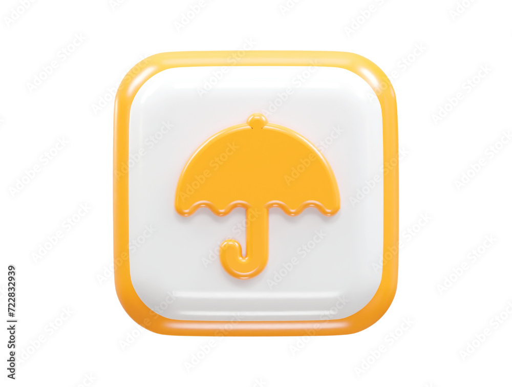 Umbrella icon render 3d rendering illustration Umbrella icon render 3d rendering illustration
