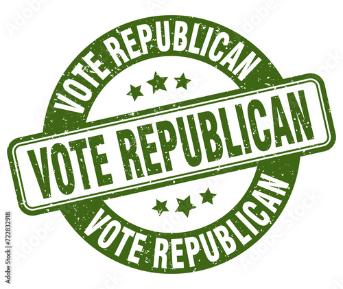 vote republican stamp. vote republican label. round grunge sign