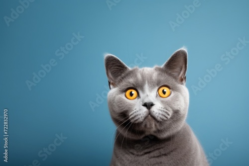 グレー猫ポートレート,Generative AI AI画像 © beeboys