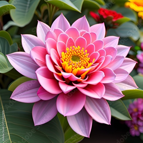pink lotus flower in the garden