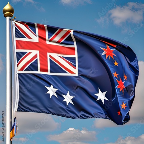 australian flag against sky