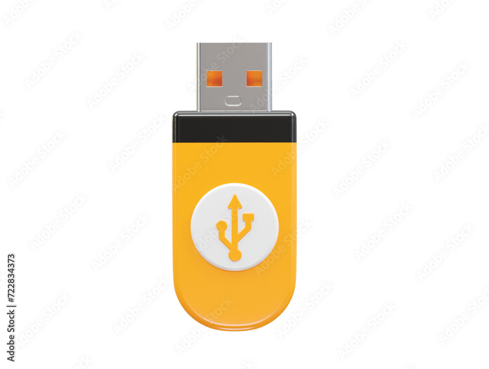 Pendrive usb icon 3d rendering illustration element