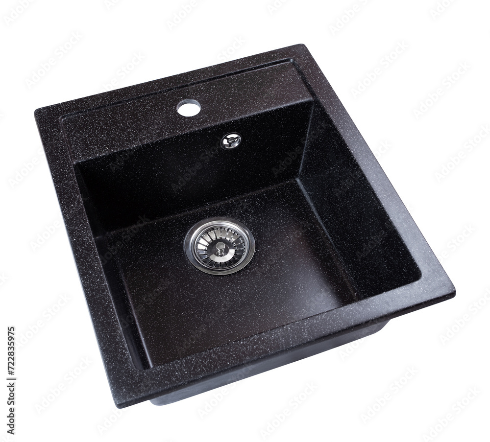 black stone kitchen sink isolated