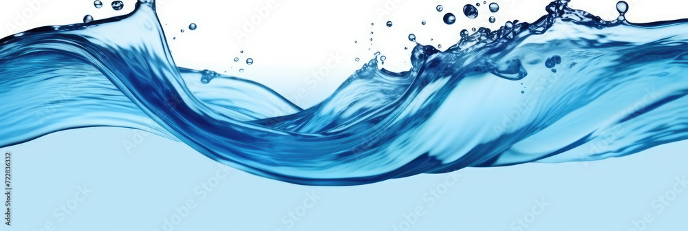 Abstract background with blue water wave on white background. Water splashes Abstract background with blue water wave on white background. Water splashes