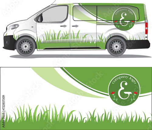 Car wrap decal vector illustration