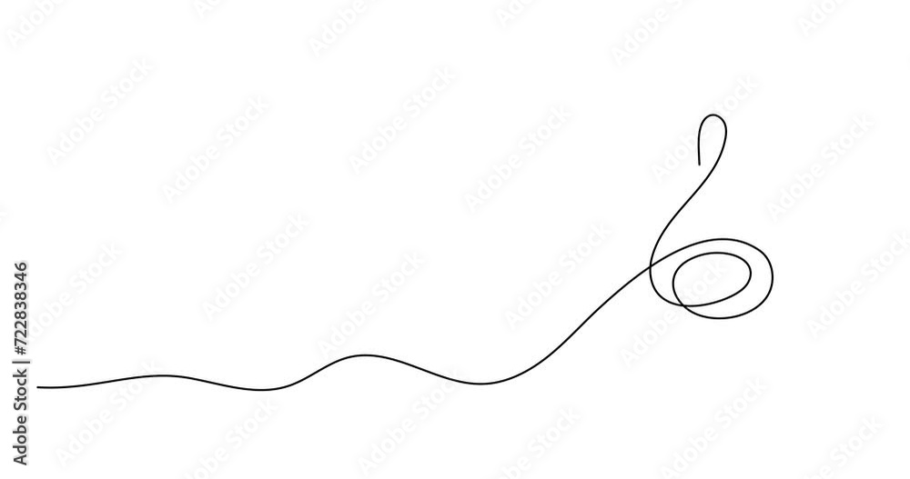 Treble clef and musical note one line art animation, hand drawn continuous contour drawing motion. Artistic creative concept, minimalist video.4k self-drawing movie Treble clef and musical note one line art animation, hand drawn continuous contour drawing motion. Artistic creative concept, minimalist video.4k self-drawing movie