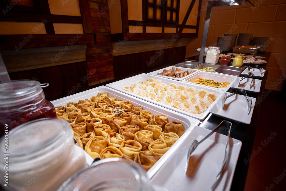buffet breakfast in a self-service restaurant buffet breakfast in a self-service restaurant
