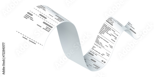 Obraz na płótnie Payment paper bill. Isometric cash receipt.