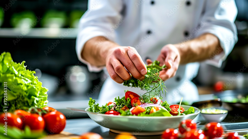 Vegan Meal Preparation, Chef Garnishing, Healthy Cuisine Creation Vegan Meal Preparation, Chef Garnishing, Healthy Cuisine Creation
