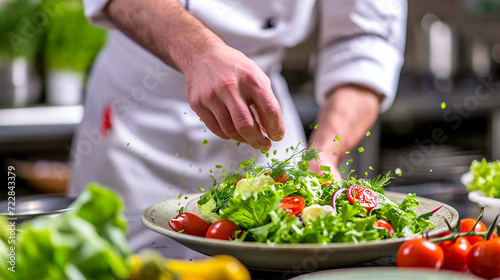 Mediterranean Cuisine, Fresh Salad, Chef's Final Touch, Healthy Eating