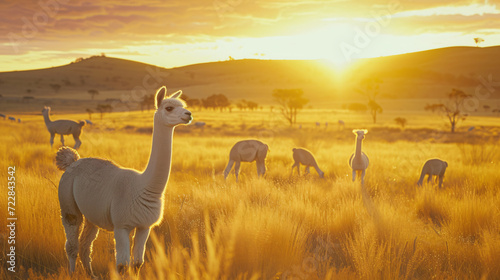 A herd of Alpaca