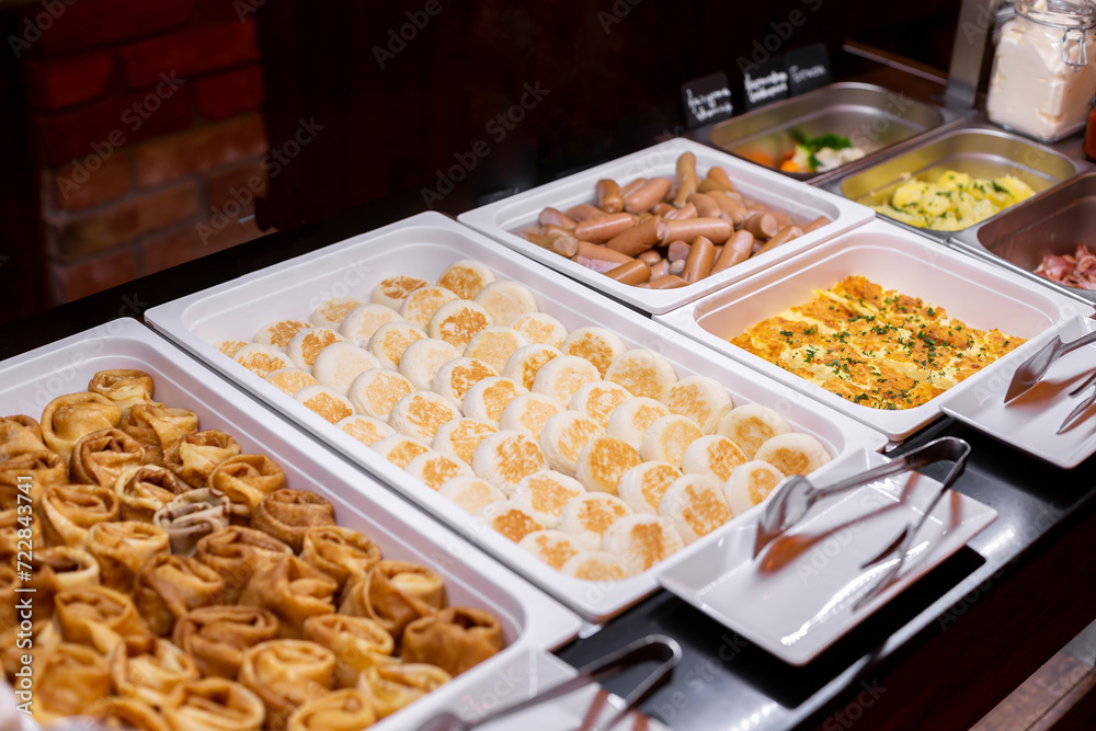 Fototapeta premium buffet breakfast in a self-service restaurant