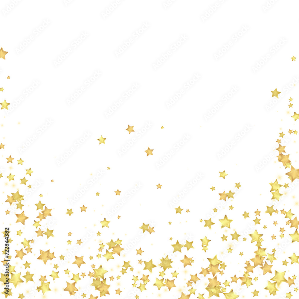 Magic stars vector overlay.  Gold stars scattered