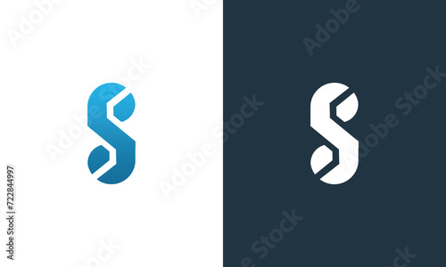 initial S monogram logo design vector