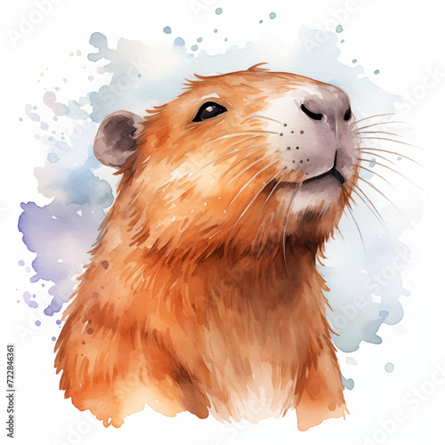 Capybara Aquarell Illustration photo