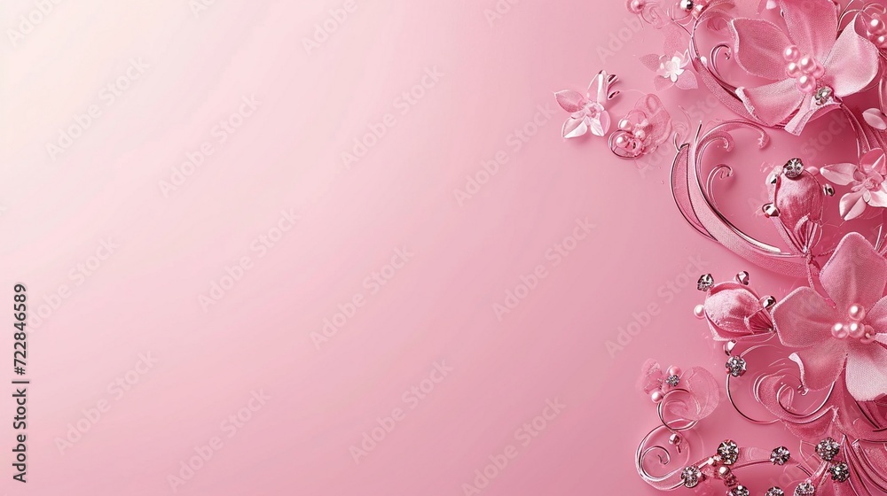 Fototapeta premium royal pink background for ladies products, royal pink background, luxury pink background, makeup background, queen crown in a pink background, decorative pink home, 