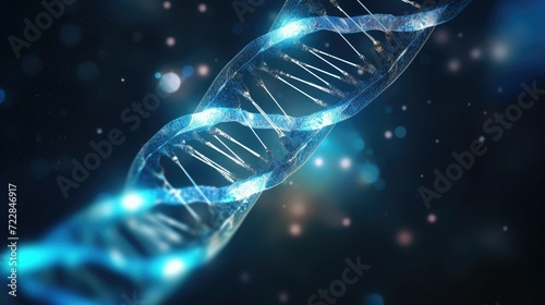 Double helix microscopic illustration. DNA molecules manipulate human genetics. Genetic mutation concept.
