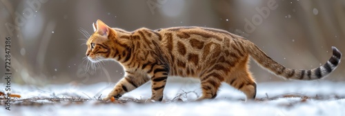Bengal Cat Walking Towards Camera  Desktop Wallpaper Backgrounds  Background HD For Designer