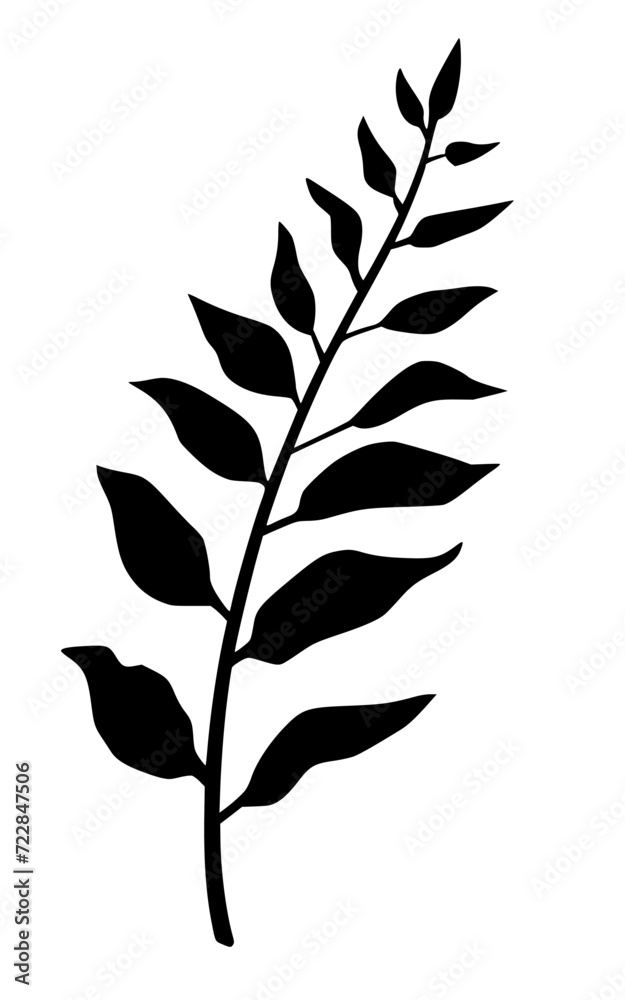 Fototapeta premium Leaves vector clipart. Spring illustration.