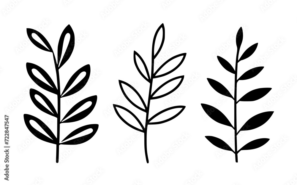 Leaves vector clipart. Spring illustration. Leaves vector clipart. Spring illustration.