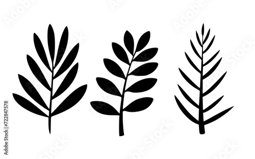 Leaves vector clipart. Spring illustration.