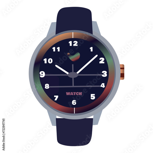 Watch of colorful set. This creative hand watch illustration feature a cartoon design that adds a playful and vibrant element to the world of accessorizing. Vector illustration.