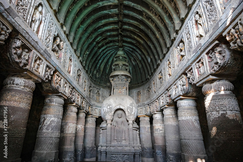 The Ajanta Caves are rock-cut Buddhist cave monuments in Ajanta, Aurangabad district, Maharashtra, India.