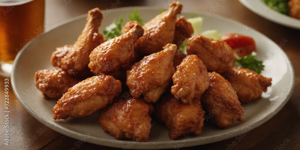 boneless chicken wings on a restaurant table
boneless chicken wings on a restaurant table