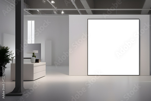 Frame mockup, ISO A paper size. Living room wall poster mockup. office room poster mockup. Interior mockup with house background. Modern interior design. like 3D render mockup image, poster mockup