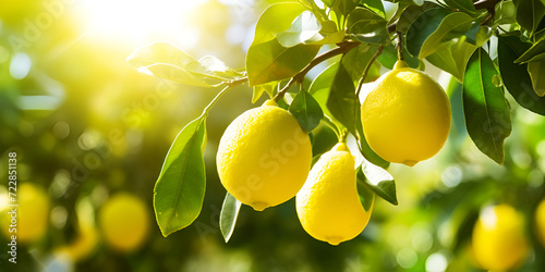 A Sun-Drenched Symphony: Exploring the Citrus Magic of a Lemon Tree Under the Illuminating Rays of the Sun