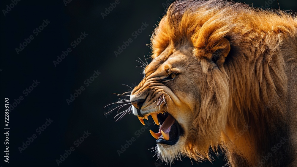 Fototapeta premium Aggressive Lion
