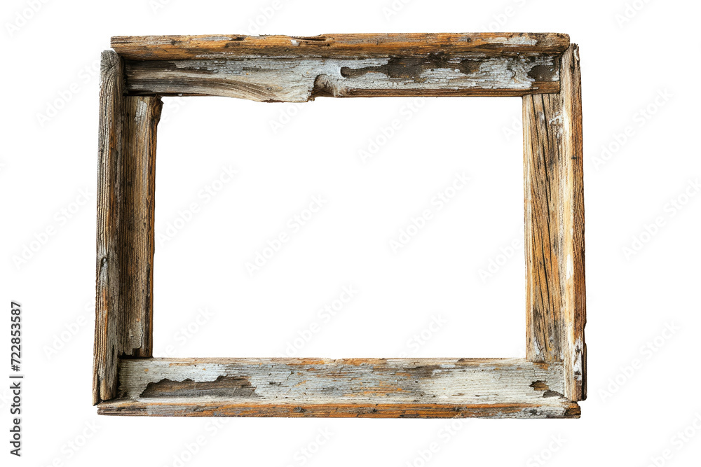 Old wooden frame, cut out - stock png. Old wooden frame, cut out - stock png.