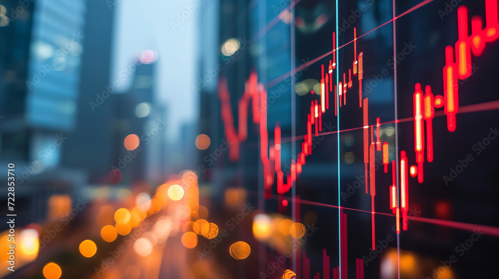 Investing and real estate market crash concept with falling down