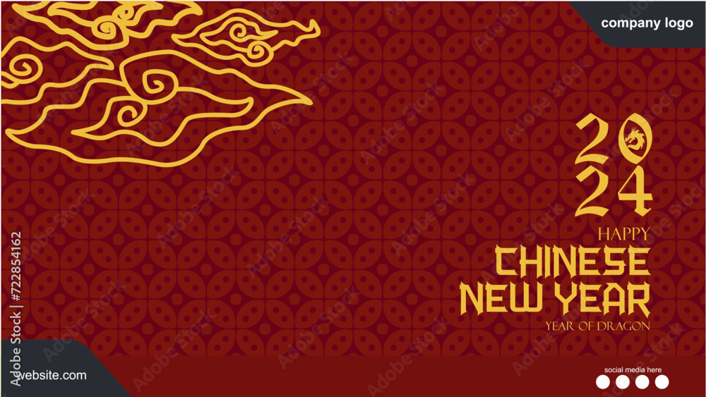 Elegant Red Happy Chinese New Year 2024 Banner with Modern Geometrical Background. Design for Greeting Card, Banner, Poster, and Calendar. Gong Xi Fa Cai Vector Illustration Elegant Red Happy Chinese New Year 2024 Banner with Modern Geometrical Background. Design for Greeting Card, Banner, Poster, and Calendar. Gong Xi Fa Cai Vector Illustration
