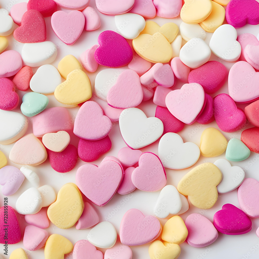 a lot of different colored hearts on a white surface a lot of different colored hearts on a white surface