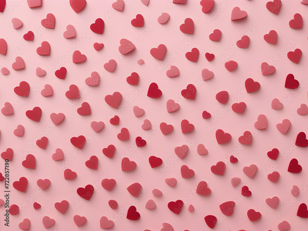 a lot of different colored hearts on a white surface