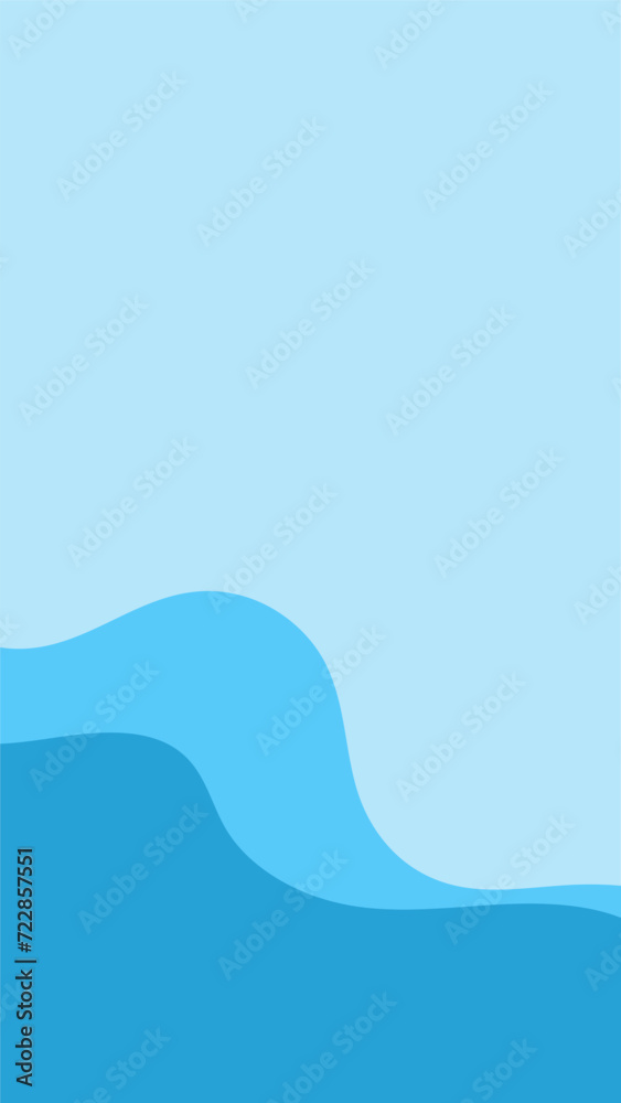 Blue doodle wave for story background. Blue doodle wave for story background.