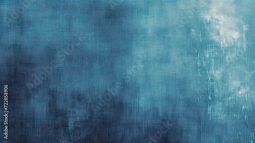 slate blue, jeans blue, denim blue abstract vintage background for design. Fabric cloth canvas texture. Color gradient, ombre. Rough, grain. Matte, shimmer 