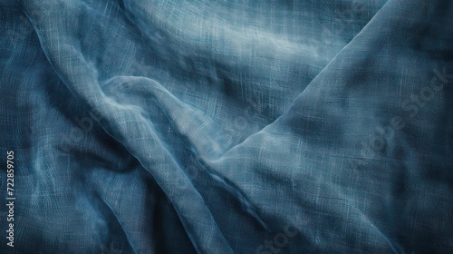 slate blue, jeans blue, denim blue abstract vintage background for design. Fabric cloth canvas texture. Color gradient, ombre. Rough, grain. Matte, shimmer 