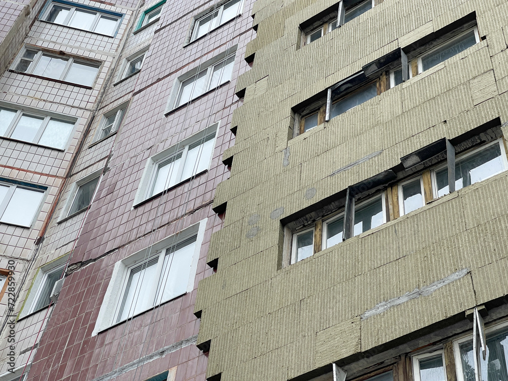 Insulation of external walls of the apartment building and facade ... - Exterior Apartment Insulation And Ventilation
